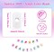 300Pcs Round Letter Beads K 4X7mm Single Small Letter Beads for Friendship Bracelets Making